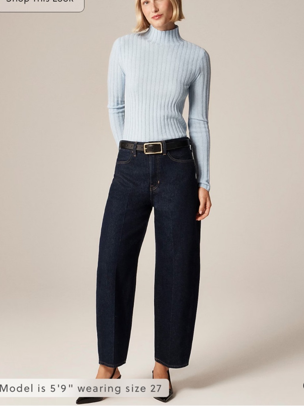 J Crew Barrel-leg jean